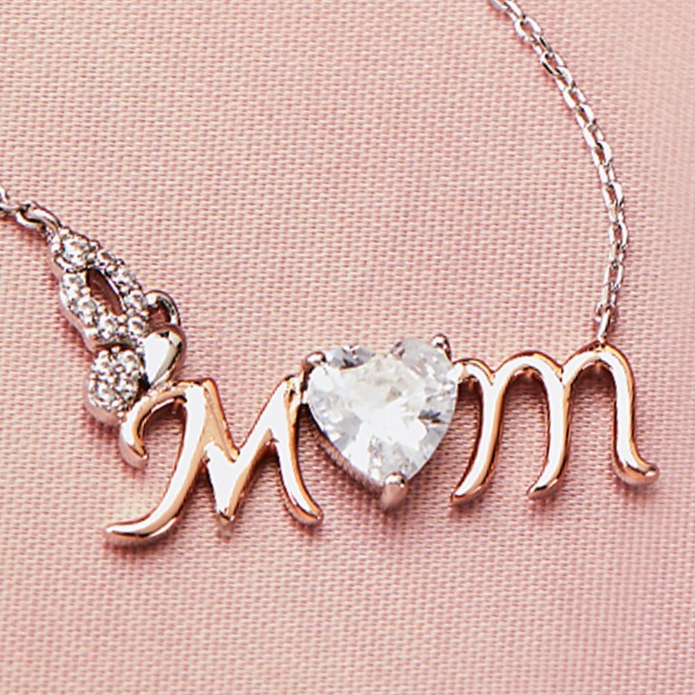 Mom Heart Necklace, Charmed Aroma Mothers Day Necklace Collection
